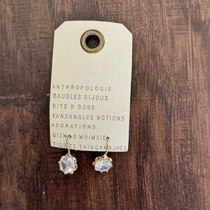 Anthropologi glass stone drop earring